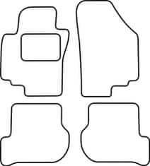 Vopi Textilní autokoberce Seat Altea 2004-2009 , barva koberce: černá, barva obšití: černé