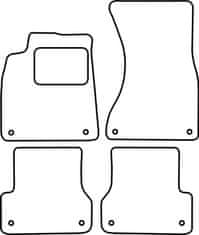 Vopi Textilní autokoberce Audi A6 2011- , barva koberce: černá, barva obšití: černé