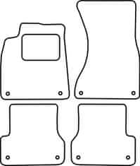 Vopi Textilní autokoberce Audi A7 2010- , barva koberce: černá, barva obšití: černé