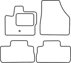 Vopi Textilní autokoberce Land Rover Freelander 2006-2014 , barva koberce: černá, barva obšití: černé