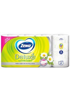 Zewa Wc toaletní papír Deluxe Aqua Tube Camomile3V 8ks