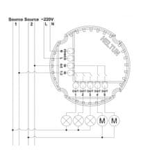 HELTUN HELTUN Touch Panel Switch Quinto (HE-TPS05-WWM), Z-Wave nástěnný vypínač 5 tlačítek, Bílý