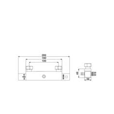 Mexen CUBE sprchová baterie-termostatická, chrom 77250-00 - MEXEN