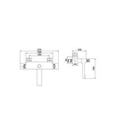 Mexen CUBE spr./vanová baterie-termostatická, chrom 77910-00 - MEXEN