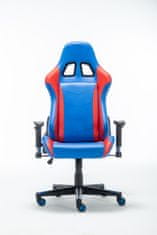 Bezdoteku Kancelářská židle VIKTORKA modrá s červenými pruhy