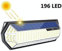 Bezdoteku LEDSolar 196 solární venkovní světlo svítidlo, 196 LED se senzorem, bezdrátové, 4W, studená barva