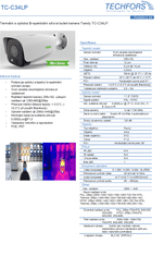 TIANDY Bi-spektrální bullet kamera pro měření teploty osob TC-C34LP