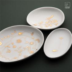 Decor By Glassor Set talířků z říše divů se zlatým dekorem