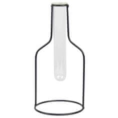Decor By Glassor Designová váza - zkumavka s kovovým stojánkem vel. XL