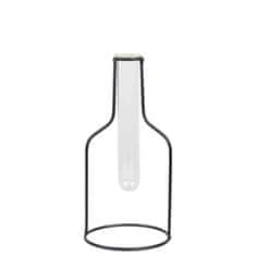 Decor By Glassor Designová váza - zkumavka s kovovým stojánkem vel. M