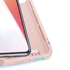 Dux Ducis Skin X knížkové kožené pouzdro na iPhone 12 / 12 Pro, růžové