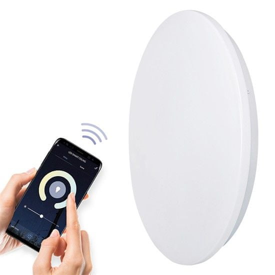 Solight LED SMART WIFI stropní světlo, 28 W, 1960 lm, 3000-6000 K, kulaté, 38 cm