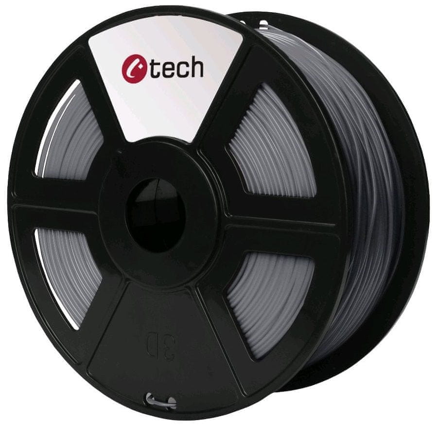 C-Tech tisková struna, PLA, 1,75mm, 1kg, stříbrná (3DF-PLA1.75-S)