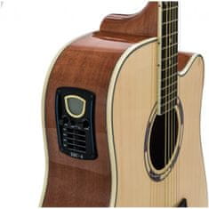 Dimavery DR-520, elektroakustická kytara typu Dreadnought, přírodní