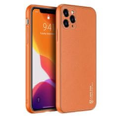 Dux Ducis Yolo kožený kryt na iPhone 11 Pro Max, oranžový