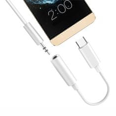 MG adaptér USB-C / 3.5mm mini jack, bílý