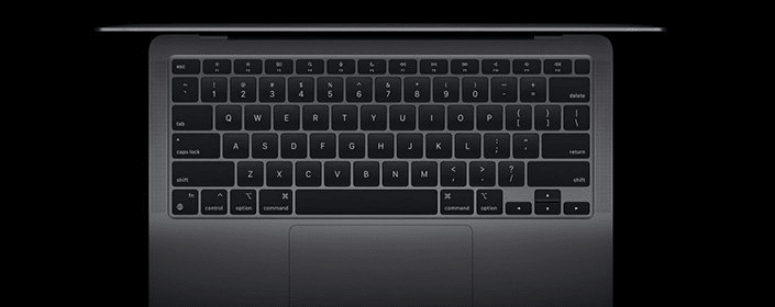 notebook Apple MacBook Air 13 M1 (MGN63CZ/A), klávesnice nůžkový systém Touch ID vícedotykový