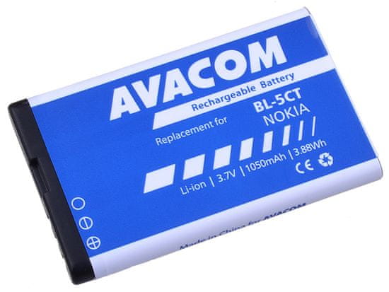 Avacom baterie Nokia 6303, 6730, C5, Li-Ion 3,7V 1050mAh (náhrada BL-5CT) GSNO-BL5CT-S1050A