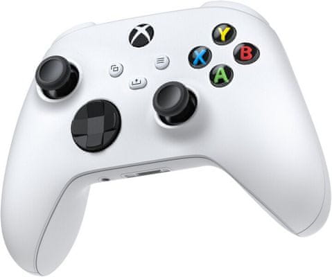 Microsoft Xbox Wireless Controller, bílá (QAS-00002) vibrace hybridní směrový ovladač sdílení obsahu