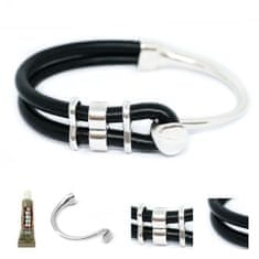 Kraftika 1 diy náramek set kraftika jet black leather cord faux pu