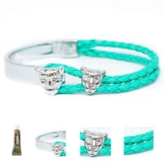 Kraftika 1 diy náramek set kraftika turquoise green braided leather