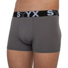 Styx Pánské boxerky sportovní guma nadrozměr tmavě šedé (R1063) - velikost XXXL