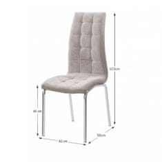 ATAN Jídelní židle GERDA NEW - béžová / chrom