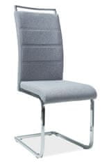 ATAN Jídelní čalouněná židle H-441 šedá látka