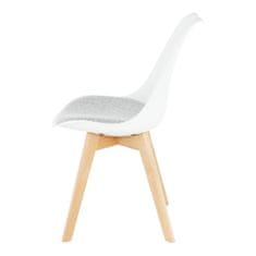 ATAN Jídelní židle DAMARA - bílá / světle šedá