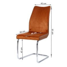 ATAN Jídelní židle FARULA - cihlová / cihlová