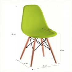ATAN Židle CINKLA 3 NEW - zelená / buk