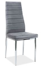 ATAN Jídelní čalouněná židle H-261 VELVET šedá