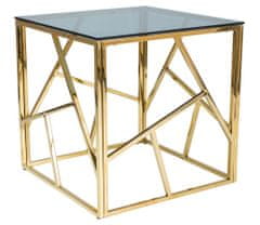 ATAN Konferenční stolek ESCADA B zlatý kov/kouřové sklo
