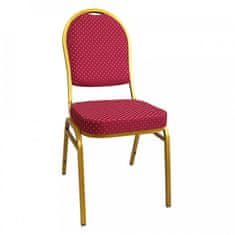 ATAN Židle JEFF 3 NEW - červená/zlatý nátěr