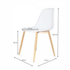 ATAN Židle SINTIA - bílá/přírodní