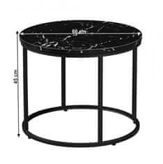 ATAN Konferenční stolek GAGIN - černý mramor/černý kov