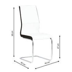 ATAN Židle NEANA - ekokůže bílá / černá