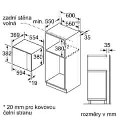 Bosch vestavná mikrovlnná trouba BFL550MS0 - zánovní