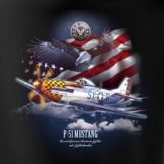 ANTONIO Tričko s americkým válečným letadlem MUSTANG P-51, XXL