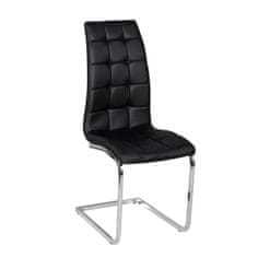 KONDELA Jídelní židle Dulcia - černá / chrom