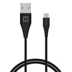 SWISSTEN datový kabel USB / USB-C super Fast Charging 5A 1,5M, černý