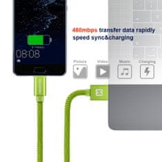 SWISSTEN DATA CABLE USB / USB-C TEXTILE 1,2M GREEN