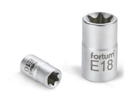 Fortum Hlavice nástrčná (4700704) hlavice nástrčná vnitřní TORX, 1/2&quot;, E 22, L 38mm, 61CrV5