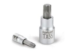 Fortum Hlavice zástrčná (4700722) hlavice zástrčná TORX, 1/2&quot;, TX 27, L 55mm, CrV/S2