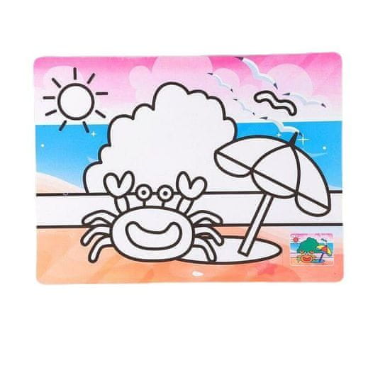 Kraftika Obrázek - základ pro vybarvování pískem, motiv - krab