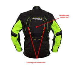 Cappa Racing Bunda moto UNISEX ROAD textilní černá/zelená 5XL