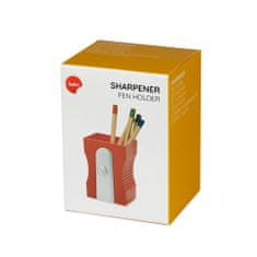 Balvi Stojánek na tužky Sharpener 27414, plast, v.8,5 cm, červený