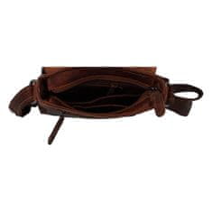 Green Wood Praktická pánská kožená crossbody taška Jimmy Joell, hnědá