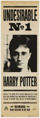 CurePink Plakát na dveře Harry Potter: Undesirable No.1 (53 x 158 cm)