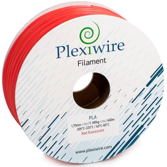 Plexiwire PLA červená fluorescenční 1.75mm, 400m/1,185kg